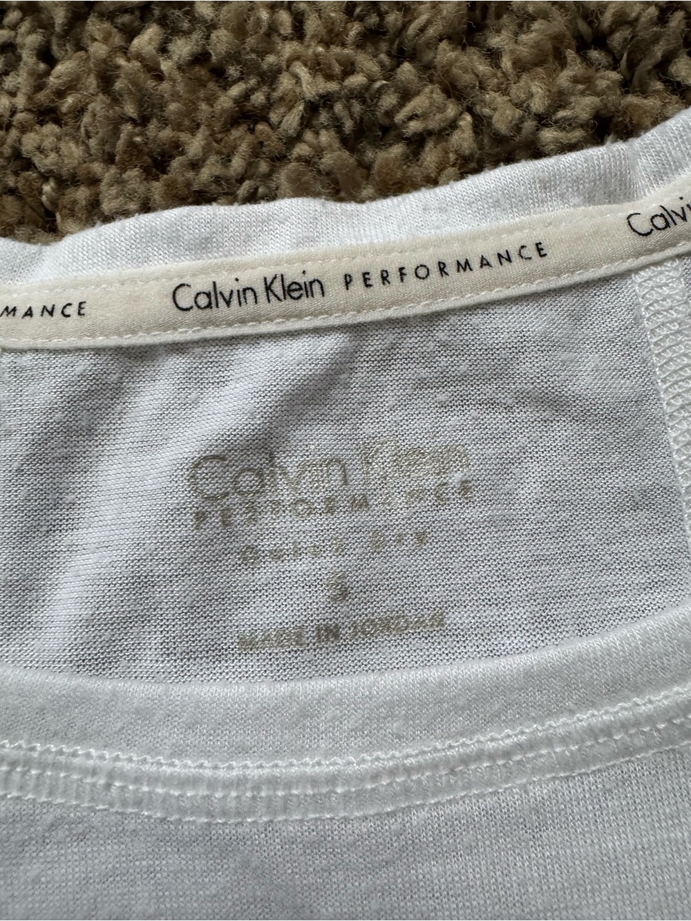 Calvin Klein Performance White Sleeveless Tank - Breathable Active Layer - Picture 2 of 2
